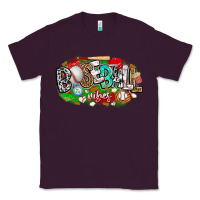 Plum baseball vibes Classic Tee - CowhideDigitalArt