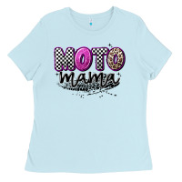 Baby Blue moto mama Ladies Tee - Artiststas