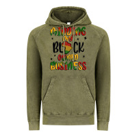 Vintage Olive minding my black owned business Vintage Hoodie - MaliasSmallBusiness