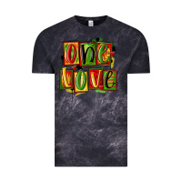 Cloud Black one love juneteenth Vintage Tee - MaliasSmallBusiness