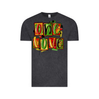 Vintage Black one love juneteenth Vintage Tee - MaliasSmallBusiness