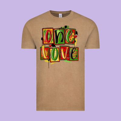 One Love Juneteenth Vintage Tee Designed By Maliassmallbusiness
