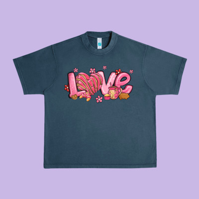 Love Mexican Conchas Valentines Day Urban Heavy Tee Designed By Maliassmallbusiness