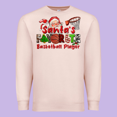 Santas Favorite Basketball Player Premium Sweatshirt Designed By Cowgirlartshop