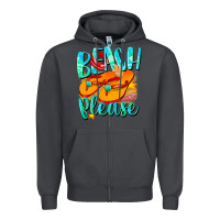 Smoke Beach please Zipper Hoodie - NancyCooperArtShop