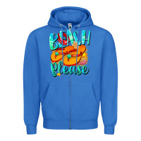 True Royal Beach please Zipper Hoodie - NancyCooperArtShop