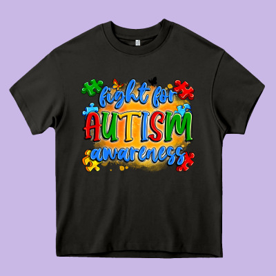 Fight For Autism Awareness Heavy Core Tee Designed By Artiststas