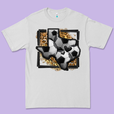 Leopard Soccer Texas Map Premium Tee Designed By Jasminsmagicworld