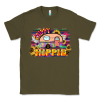 Army Green trippy hippie Classic Tee - NancyCooperArtShop