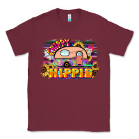 Burgundy trippy hippie Classic Tee - NancyCooperArtShop