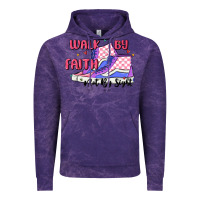 Cloud Purple walk by faith Vintage Hoodie - MaliasSmallBusiness