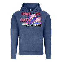 Vintage Denim walk by faith Vintage Hoodie - MaliasSmallBusiness