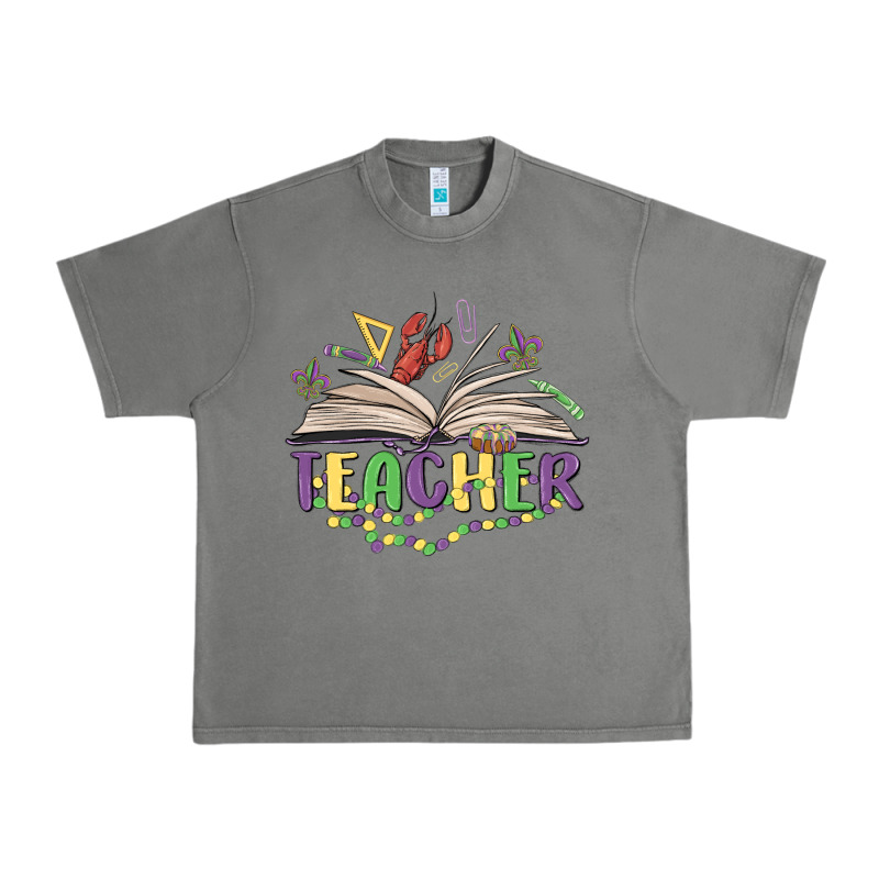 Teacher Mardi Gras Urban Heavy Tee by MaliasSmallBusiness | Teevron