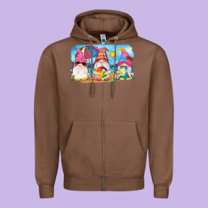 Summer Gnomes Zipper Hoodie Designed By Nancycooperartshop