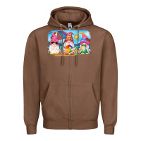 Chestnut summer gnomes Zipper Hoodie - NancyCooperArtShop