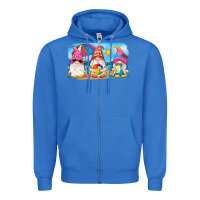 True Royal summer gnomes Zipper Hoodie - NancyCooperArtShop