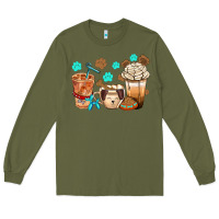 Army Green dog coffee cups with  food container bbs Long Sleeve Tee - BundleAndBundleShop