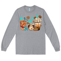 Heather Grey dog coffee cups with  food container bbs Long Sleeve Tee - BundleAndBundleShop