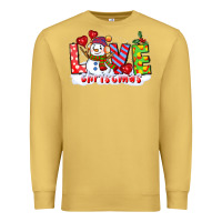 Antique Gold love christmas snowman Premium Sweatshirt - CowGirlArtShop