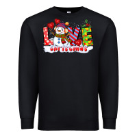 Black love christmas snowman Premium Sweatshirt - CowGirlArtShop