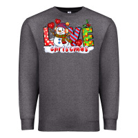 Charcoal Heather love christmas snowman Premium Sweatshirt - CowGirlArtShop