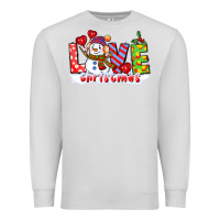Dove Grey love christmas snowman Premium Sweatshirt - CowGirlArtShop