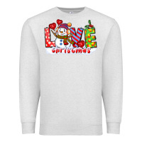 Oatmeal Heather love christmas snowman Premium Sweatshirt - CowGirlArtShop
