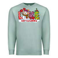 Seafoam love christmas snowman Premium Sweatshirt - CowGirlArtShop