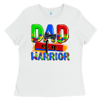 White dad of a warrior Ladies Tee - AdoDesignShop