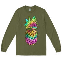 Army Green tie dye pineapple Long Sleeve Tee - JahusDesignShop