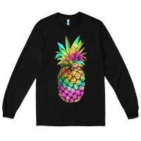 Black tie dye pineapple Long Sleeve Tee - JahusDesignShop