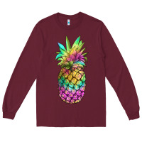 Burgundy tie dye pineapple Long Sleeve Tee - JahusDesignShop