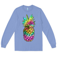Colony Blue tie dye pineapple Long Sleeve Tee - JahusDesignShop
