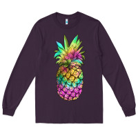 Plum tie dye pineapple Long Sleeve Tee - JahusDesignShop