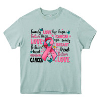 Arona breast cancer ribbons with cancer words Heavy Core Tee - AdoDesignShop
