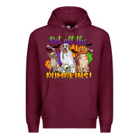 Burgundy pet all the pumpkins Premium Hoodie - CowGirlArtShop