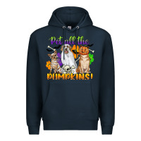 Navy pet all the pumpkins Premium Hoodie - CowGirlArtShop