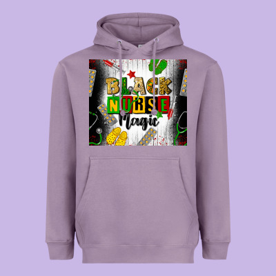 Black Nurse Magic Heavyweight Hoodie Designed By Cowgirlartshop