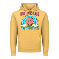 Vintage Mustard your anxiety is a lying bitch Vintage Hoodie - MaliasSmallBusiness