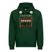 Forest Green at the ballpark is where i spend most my days Urban Hoodie - BundleAndBundleShop
