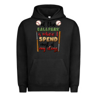 Pigment Black at the ballpark is where i spend most my days Urban Hoodie - BundleAndBundleShop