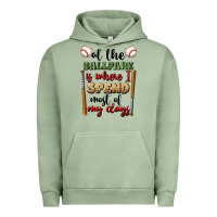 Pigment Oil Green at the ballpark is where i spend most my days Urban Hoodie - BundleAndBundleShop