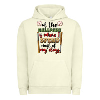 Pigment Pistachio at the ballpark is where i spend most my days Urban Hoodie - BundleAndBundleShop