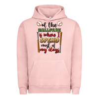 Pigment Salmon at the ballpark is where i spend most my days Urban Hoodie - BundleAndBundleShop
