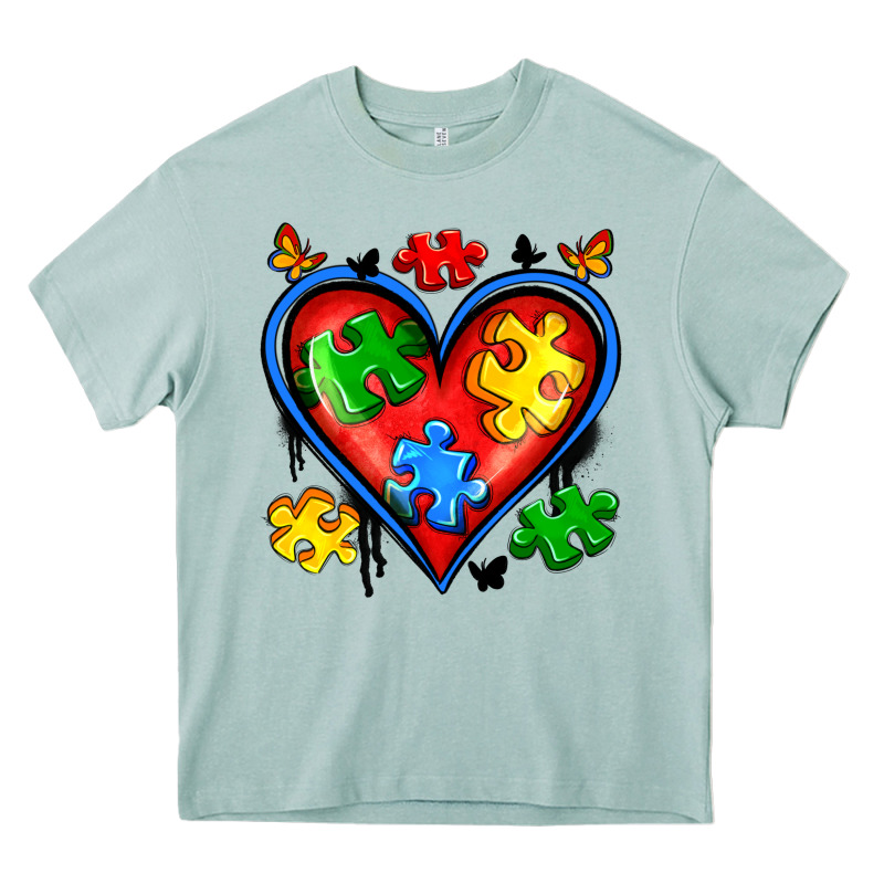 Autism Heart Heavy Core Tee by Artiststas | Teevron
