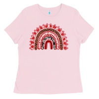 Bubblegum Pink valentines day rainbow Ladies Tee - RanaPortraitStore