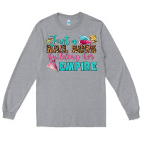 Heather Grey just a nail boss building her empire bbs Long Sleeve Tee - BundleAndBundleShop