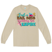 Mushroom just a nail boss building her empire bbs Long Sleeve Tee - BundleAndBundleShop