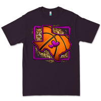 Plum leopard basketball texas map Premium Tee - Jasminsmagicworld