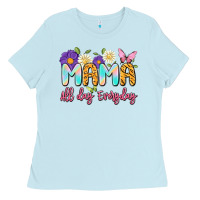 Baby Blue mama all day everyday Ladies Tee - Artiststas